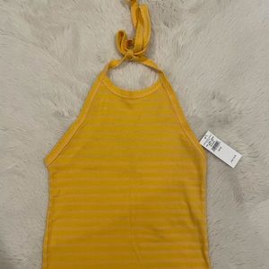 AE high neck tie yellow tank 💛